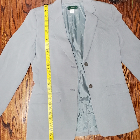 J. Crew Women's Vintage 100% Silk Classic Aquamarine Women's Blazer Size 00 - Picture 5 of 8